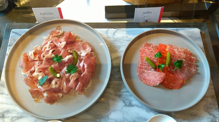 HYATT CENTRIC KANAZAWA BREAK FAST BUFFET　プロシュート、サラミ　prosciutto, salami