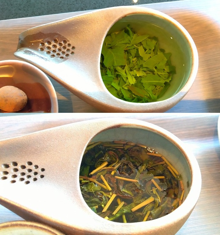 ザ ロイヤルパークホテル アイコニック 京都　ICONIC LOUNGE　浅蒸し煎茶、浅煎りほうじ茶