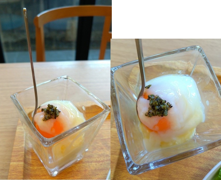 ホテルアンドルームス京都七条　Unir ウニール京都店　朝食　トリュフ香るマッシュポテトと温野菜のエッグスラット