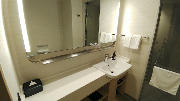ハイアットプレイス京都　キングベッドルーム洗面台　