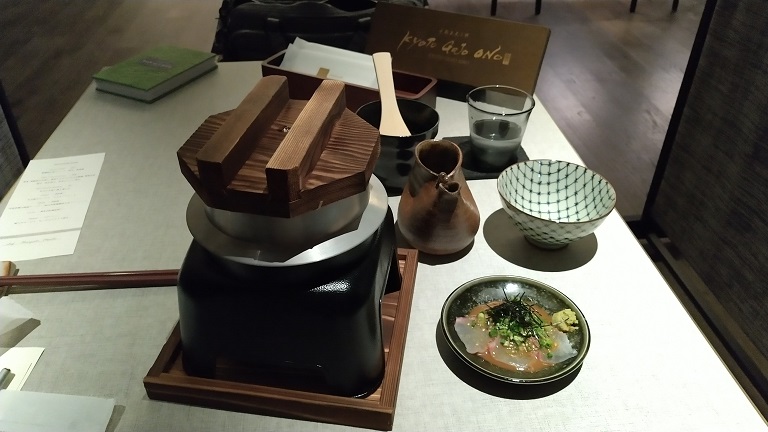 KYOTO GOJO ONO、THE BLOSSOM KYOTO、ディナーコース、super dinner course　博多名物　鯛茶漬け